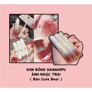 🍬(bản Cute Bear)Son Bóng Daimanpu Ánh🍬 Hình Gấu - Logod.m