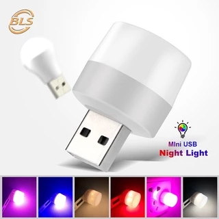 Đèn Đọc Sách LED Tròn Mini Mềm Mại Tiết Kiệm Năng Lượng Nhiều Màu Sắc Có Phích Cắm USB