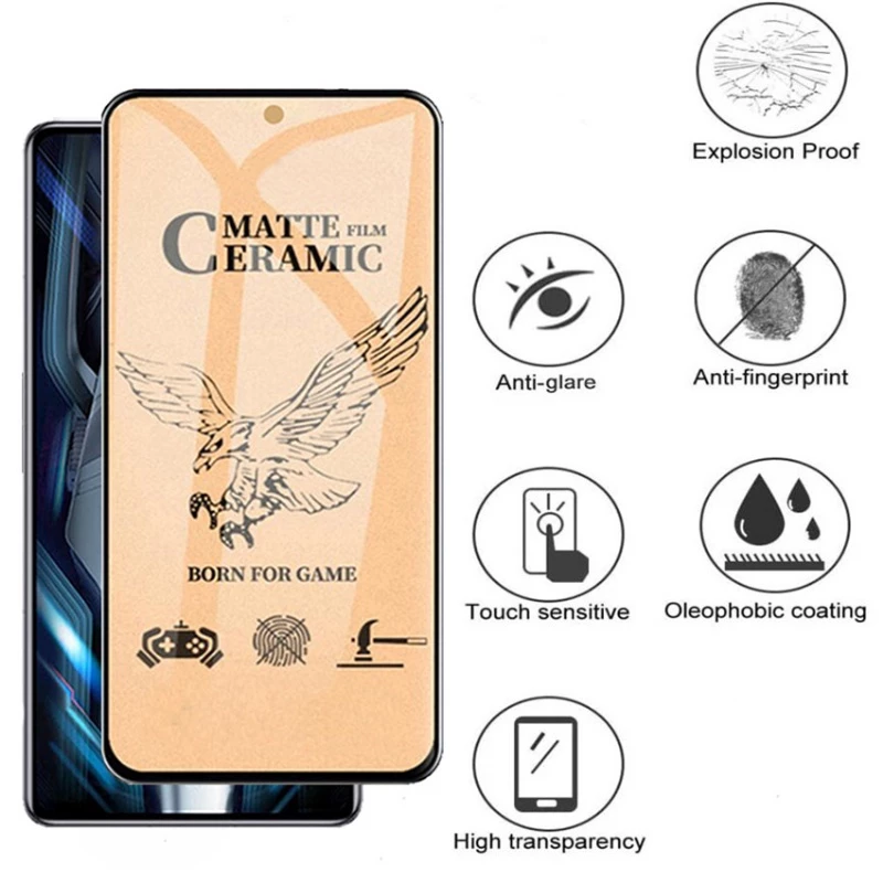 Kính Cường Lực Mềm Nhám Bảo Vệ Màn Hình Cho Tecno Camon 19 Neo Pro 18 17 16 Pro 18P 17P POVA 3 2 Neo 5G Spark 8 7 Pro 8C