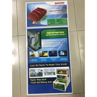 tem dán tủ lạnh Sanyo - miếng dán tủ lạnh sanyo (mẫu 8)