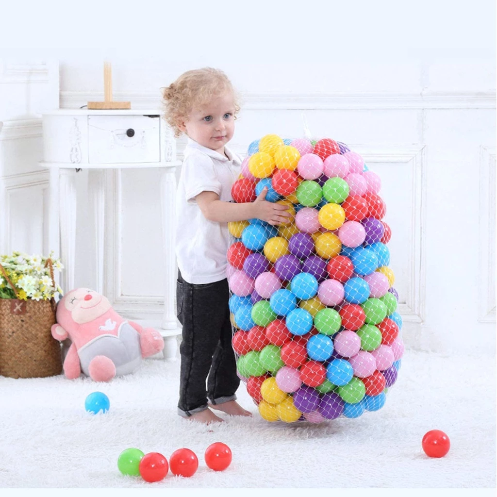 Set 100/ 200 quả bóng nhựa mềm kích thước 5.5cm/ 7cm nhiều màu sắc dành cho trẻ em