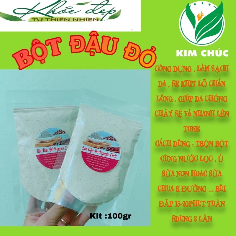 100gr bột đậu đỏ đắp mặt