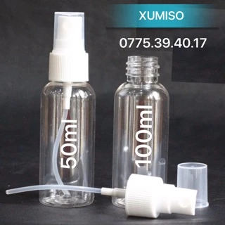 Chai nhựa 50ml - 100ml vòi xịt