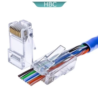 Hạt Mạng Xuyên Thấu RJ45, 100hạt/ túi