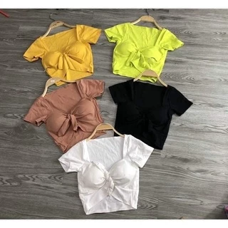 ÁO MÚT NGỰC CỘT NƠ CROPTOP ALOHASHOP91