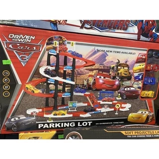 Bộ đồ chơi lắp ráp mô hình bãi đỗ xe thông minh Parking Lot Mc Queen ( kèm 4 xe ) cho bé