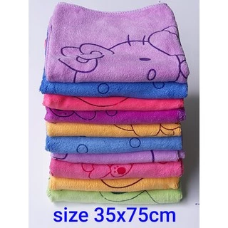 [4 cái] Khăn Tắm gội hình thú cute 35cmx75cm dùng được trẻ nhỏ sơ sinh