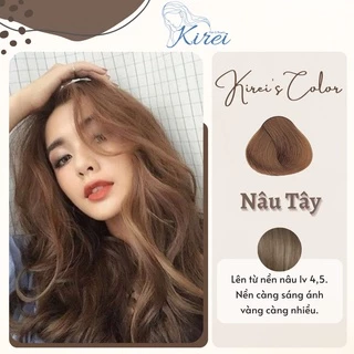 Thuốc nhuộm tóc màu NÂU TÂY không cần tẩy tóc Kirei Hair, KireiHair, KIREIHAIR