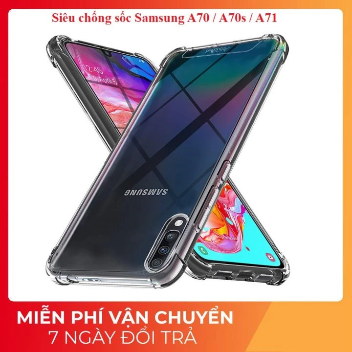 Ốp chống sốc Samsung A70 , A70s , A71 / A80 trong suốt bảo vệ điện thoại tuyệt đối