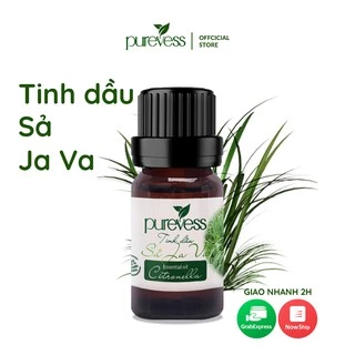 Tinh dầu Sả Java Purevess, thiên nhiên nguyên chất, giúp thư giãn và đuổi muỗi. 10ml