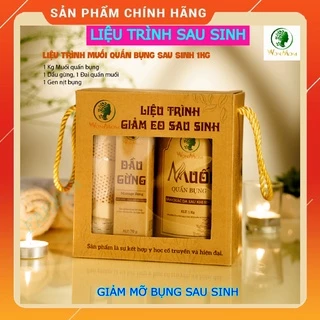 Liệu Trình Giảm Eo Cho Mẹ Sau Sinh WONMOM Giảm Mỡ bụng, Giảm Eo, Săn Chắc Bụng, Muối Chườm, Gen Nịt, Dầu Gừng