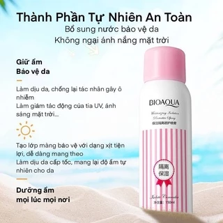 Xịt chống nắng Bioaqua, xịt chống nắng body hiệu quả WINK