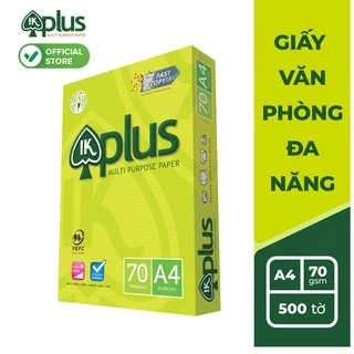 Giấy IK PLUS A4 70gsm - Giấy photo, giấy in văn phong, giấy vẽ - Hàng chính hãng