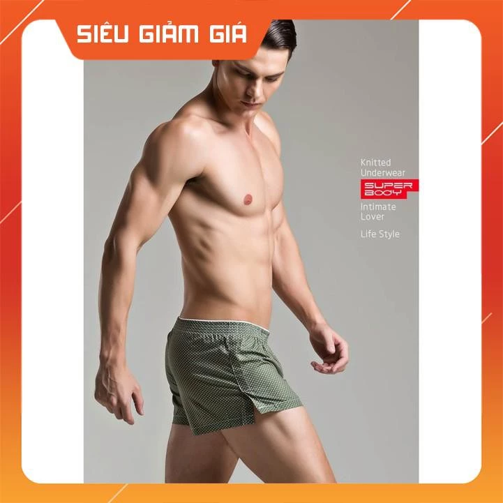 KHUYẾN MÃI LỚN Quần Short Đùi Nam Boxer Tập Gym - Mặc Ngủ Super Body