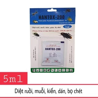 DIỆT VE, RẬN, BỌ CHÉT TRONG NHÀ HANTOX 200 GÓI 5ML