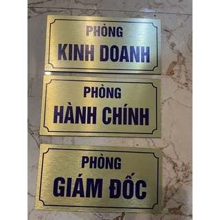 [ Có Keo Dán ] biển bảng phòng ban kim loại sang trọng tại Hà Nội
