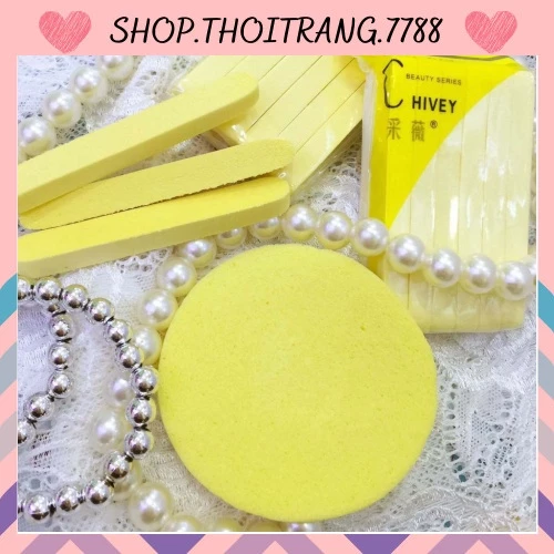 ❌ĐƯỢC CHỌN MÀU - HÀNG LOẠI 1❌Bông nở rửa mặt bọt biển Chivey 12 miếng, Mút rửa mặt bọt biển 12 thanh 88093