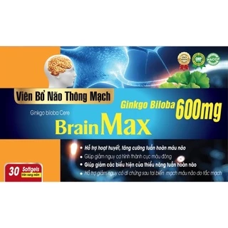 Viên bổ não thông mạch Ginkgo Biloba Cere Brain Max 600mg