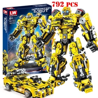 [792 CHI TIẾT-HÀNG CHUẨN] BỘ ĐỒ CHƠI XẾP HÌNH ROBOT Transformer BUMBLEBEE - Lắp Ráp Robot Người Máy Biến Hình