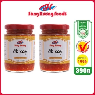 2 Hũ Ớt Tươi Xay Sông Hương Foods Hũ 390g - Ăn kèm , bún , phở , mì tôm , thịt nướng , tốt tiêu hóa, cay tự nhiên