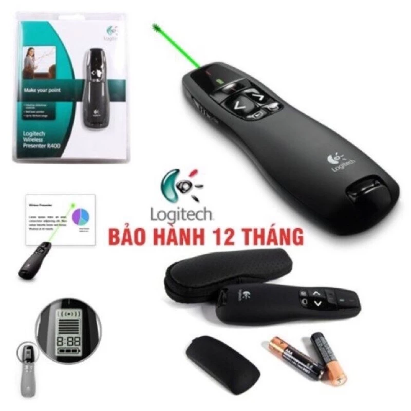 (Rẻ Vô Địch ) Bút trình chiếu  R400 tặng kèm túi vải và  pin ( bảo hành 12 tháng )