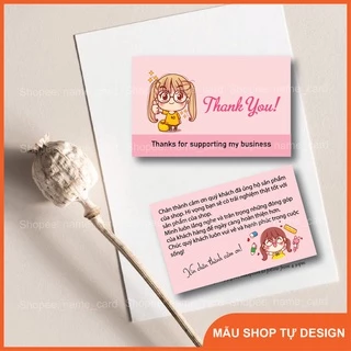 Thiệp cảm ơn, thank you card cảm ơn khách hàng có sẵn tại shop