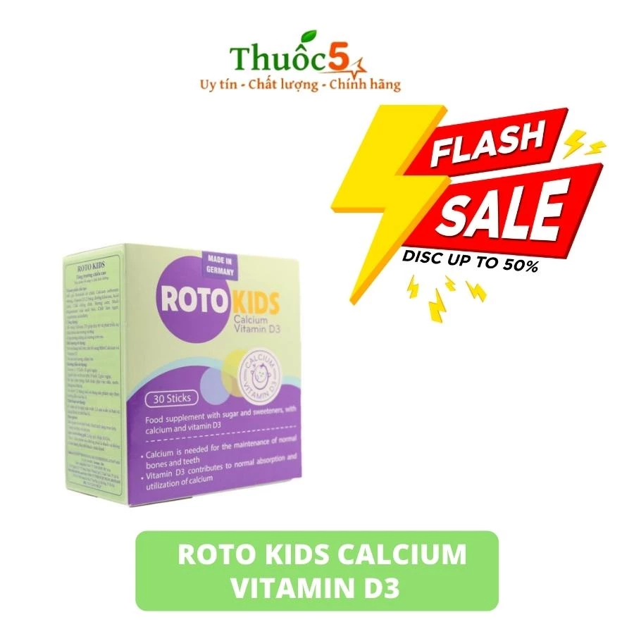 [CHÍNH HÃNG] ROTO KIDS CALCIUM VITAMIN D3 bổ sung vitamin,canxi cho trẻ còi xương