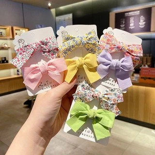 (Có sẵn HCM) Set 2 Kẹp Tóc Nơ phong cách Hàn Quốc Cute, Hàng Loại 1 - selenshop