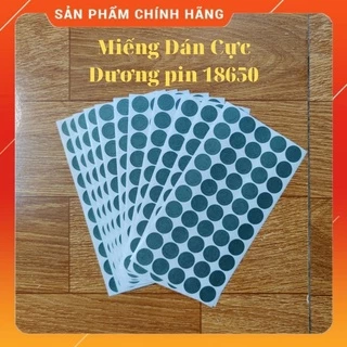 Giấy dán đầu pin,giấy dán cực dương pin 18650 cách điện, cách nhiệt ( 50 miếng)