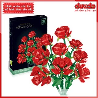 10803 Lắp ghép 9 bông hoa hồng tuyệt đẹp - Đồ chơi Xếp hình Mô hình Minifigures Mini 10280 Flower Bouquet 40460 Rose