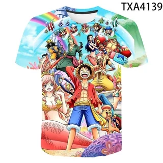 Áo Thun Tay Ngắn In Hình One Piece 3D Thời Trang Mùa Hè Cho Nam Và Nữ 2022