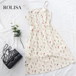 Đầm hai dây hoa nhí dễ thương Rolisa RD003