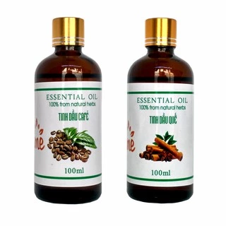 [ COMBO 2 LỌ 100ML ] Tinh dầu Quế - Cafe VIDAME - tăng sự tập trung, làm việc hiệu quả