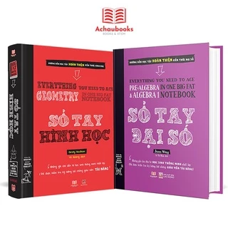 Sách sổ tay đại số và sổ tay hình học Á Châu Books tổng hợp kiến thức toán từ lớp 8 đến lớp 12