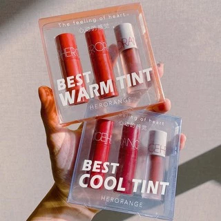 [Rẻ vô địch] Set 3 Cây Son Kem Lì MINI Herorange Fluffy Lip Glaze