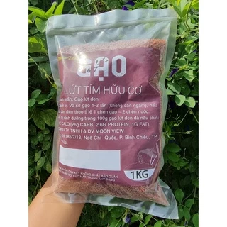 GẠO LỨT TÍM HỮU CƠ ĐIỆN BIÊN TÚI 1 KG – HẠT ĐỀU, DẺO THƠM