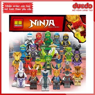 (Đóng túi - Ko hộp) Combo 24 nhân vật Ninjago - Đồ chơi Lắp ghép Xếp hình Minifigures Mini Ninja Mô hình LeLe DG1001