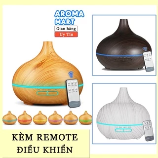 Máy Xông Tinh Dầu Phòng Ngủ Bí Ngô Cổ Cao 550ml kèm Remote điều khiển, Phun Sương Tạo Ẩm, Khuếch Tán Tinh Dầu AROMA Mart