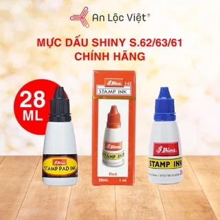 [GIÁ SẬP SÀN] Mực dấu CHÍNH HÃNG 100% SHINY S.62/63/61 (chai 28ml) chuyên dùng cho các con dấu đóng chứng từ.