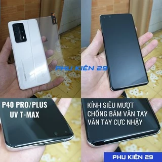 [Huawei P40 Pro] Kính cường lực FULL màn UV cao cấp chống vân tay T-Max/ TMax
