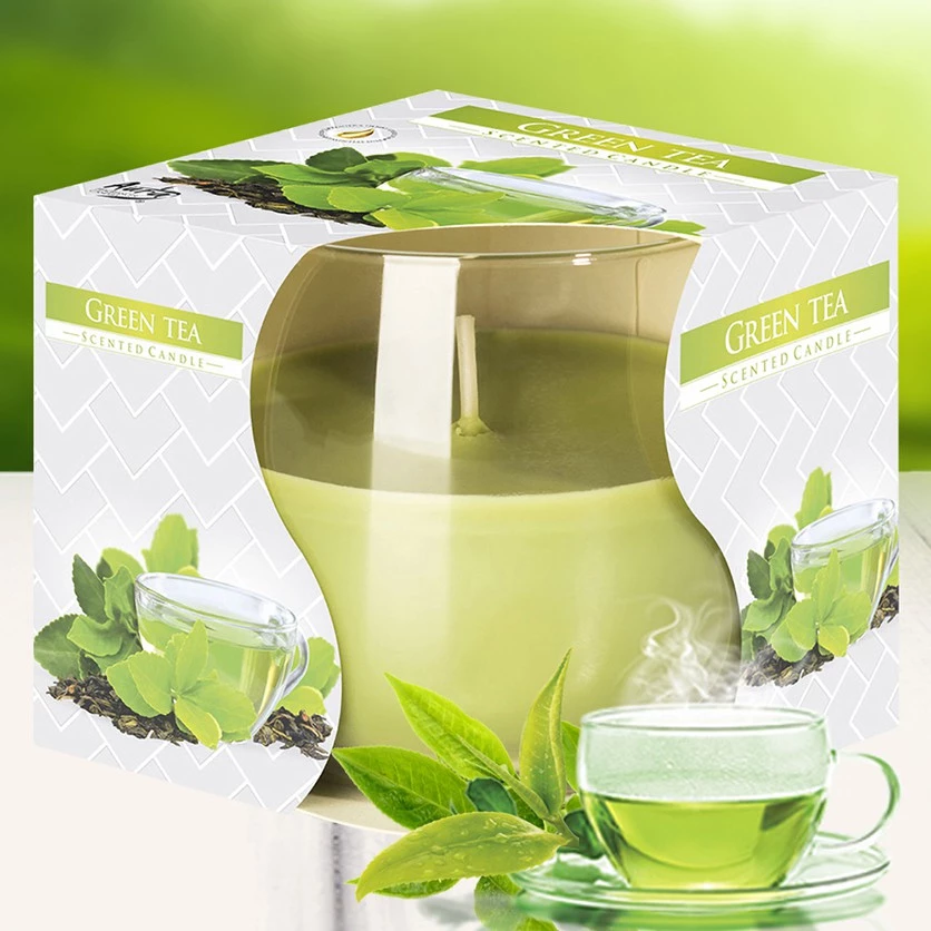 Ly Nến Thơm Tinh Dầu Bispol Green Tea 100g.HƯƠNG TRÀ XANH.Khử mùi,Nến tinh dầu cao cấp nhập khẩu châu âu.