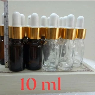 Lọ chiết serum 10ml nắp bóp màu trong và nâu