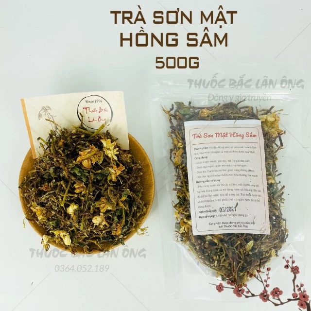 Trà Sơn Mật Hồng Sâm SAPA 500g Giúp Thanh Nhiệt Giải Độc