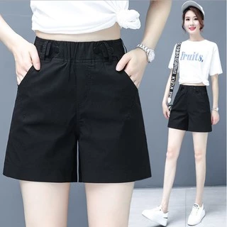 Quần short nữ cạp chun lưng cao chất kaki lên fom siêu xinh ( 40>68kg )QS11