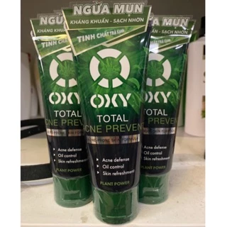OXY Total Acne Prevent - Kem rửa mặt ngừa mụn kiểm soát nhờn 100g ( xanh lá)