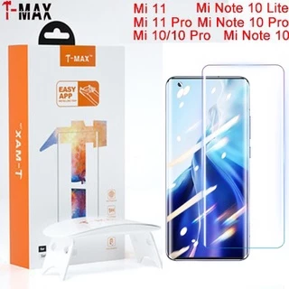 T-Max Curved Full phủ đầy đủ For Xiaomi Mi 11 10 Pro Ultra Mi CC9 Pro Bảo vệ màn hình kính cường lực keo UV