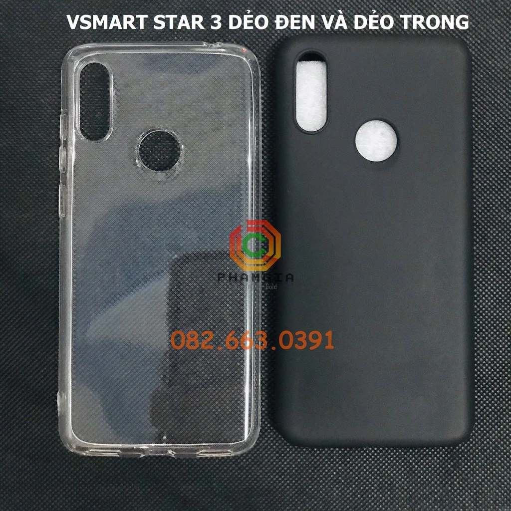 Ốp lưng Vsmart Star 3 dẻo đen, dẻo trong CHUẨN - BỀN - ĐẸP