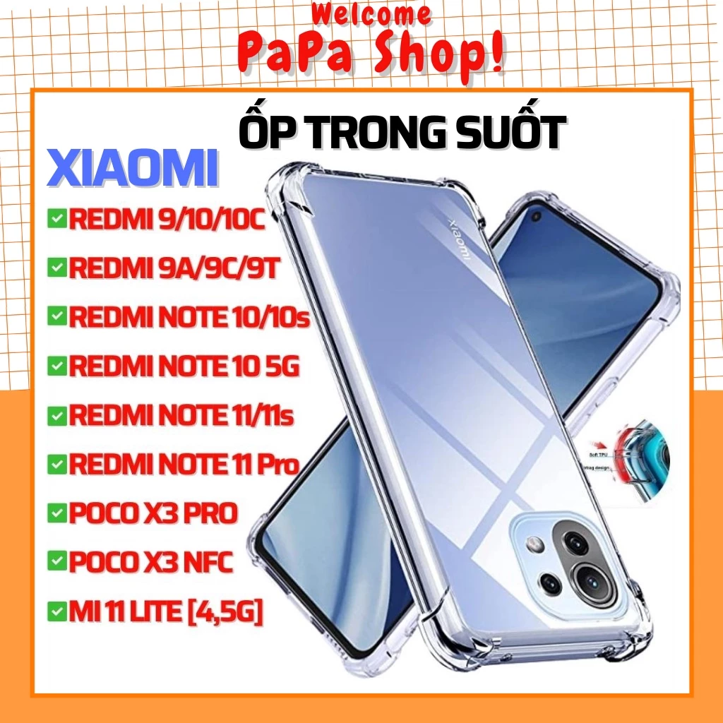Ốp redmi note 12 11 11s 11 pro 10 10s 10 5g 8 9 poco c40 mi 11 lite 12T Pro redmi 9 9A 9C 9T 10 10C 12C K30 K40 K50 11T