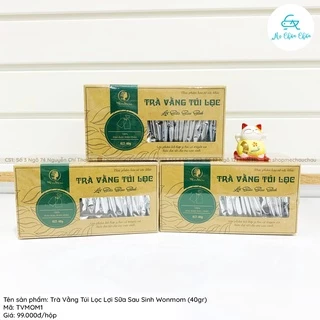 Trà Vằng Túi Lọc Lợi Sữa Wonmom - Hỗ Trợ Mẹ Giảm Cân Sau Sinh