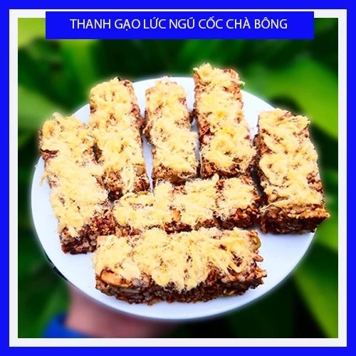 Thanh gạo lứt ngũ cốc chà bông ngon Đồ ăn vặt healthy